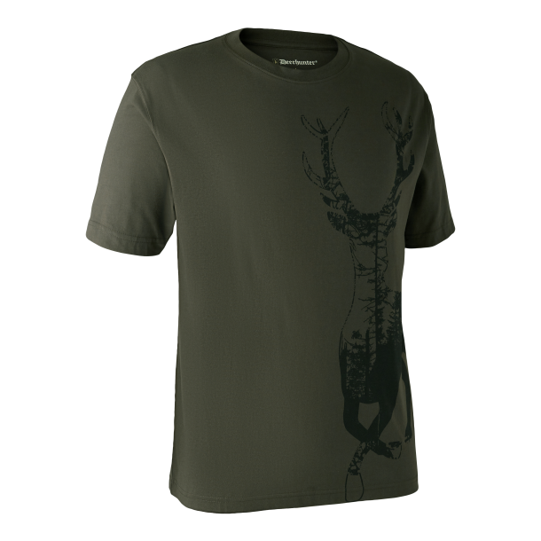 DEERHUNTER - T-shirt med hjort - Bark Green