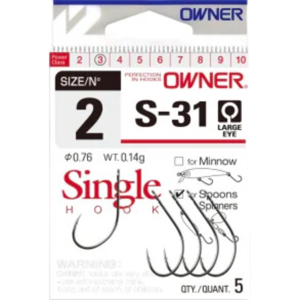 Owner S-31 Spoon Single Hook